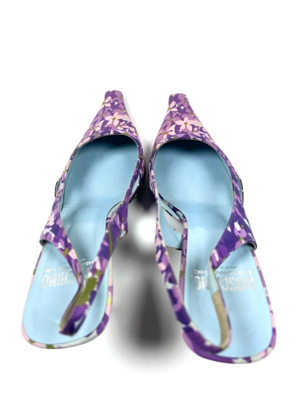 Vintage Moschino Cheap & Chic Purple Floral Slingback Heel‎ Women’s 39 Spring